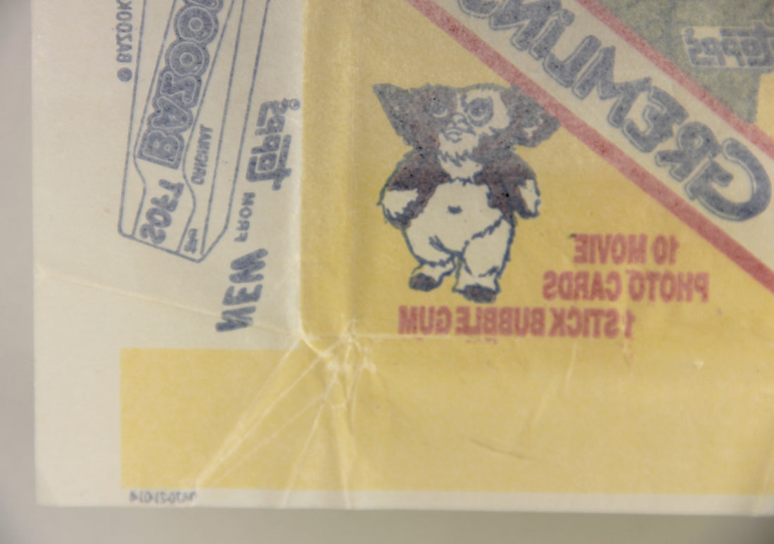 Gremlins 1984 Trading Card Wax Wrapper V-1 Soft Bazooka Add Variant - Topps L021543
