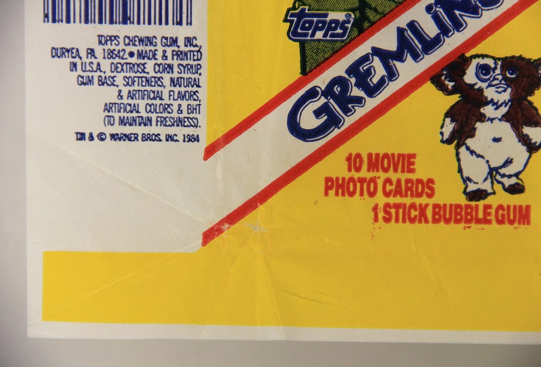 Gremlins 1984 Trading Card Wax Wrapper V-1 Soft Bazooka Add Variant - Topps L021543