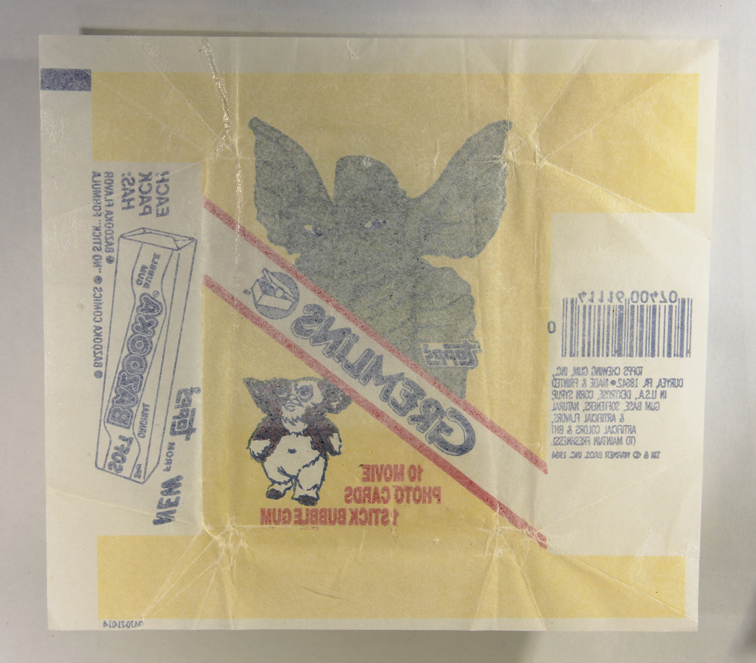 Gremlins 1984 Trading Card Wax Wrapper V-1 Soft Bazooka Add Variant - Topps L021543