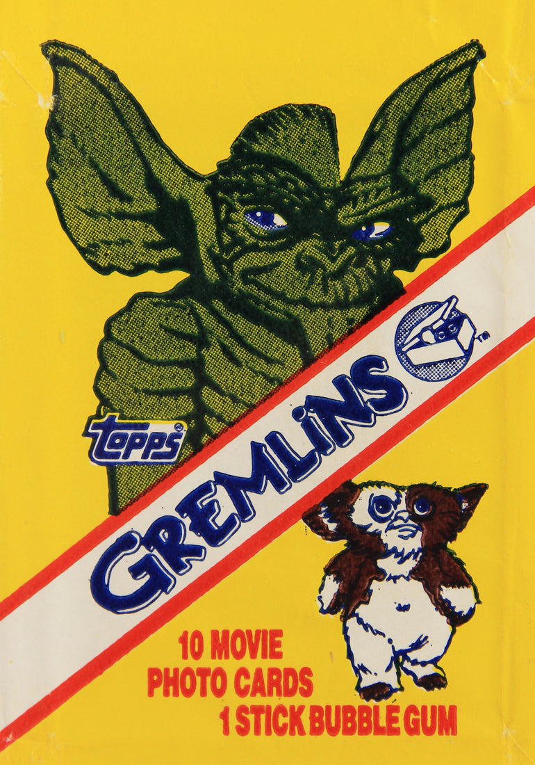 Gremlins 1984 Trading Card Wax Wrapper V-2 Bazooka Add Variant ENG Topps L021544