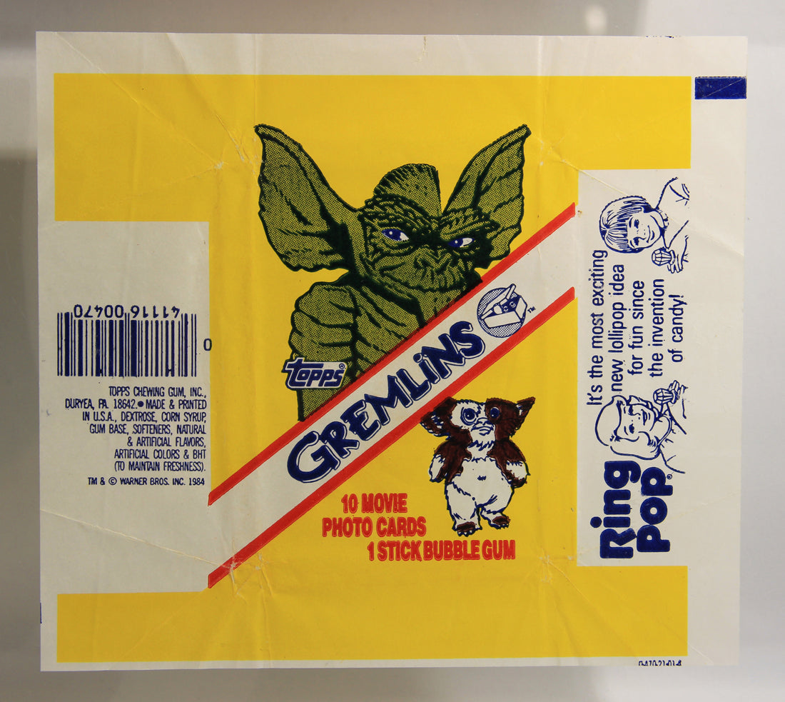 Gremlins 1984 Trading Card Wax Wrapper V-3 Ring Pop Add Variant ENG Topps L021545