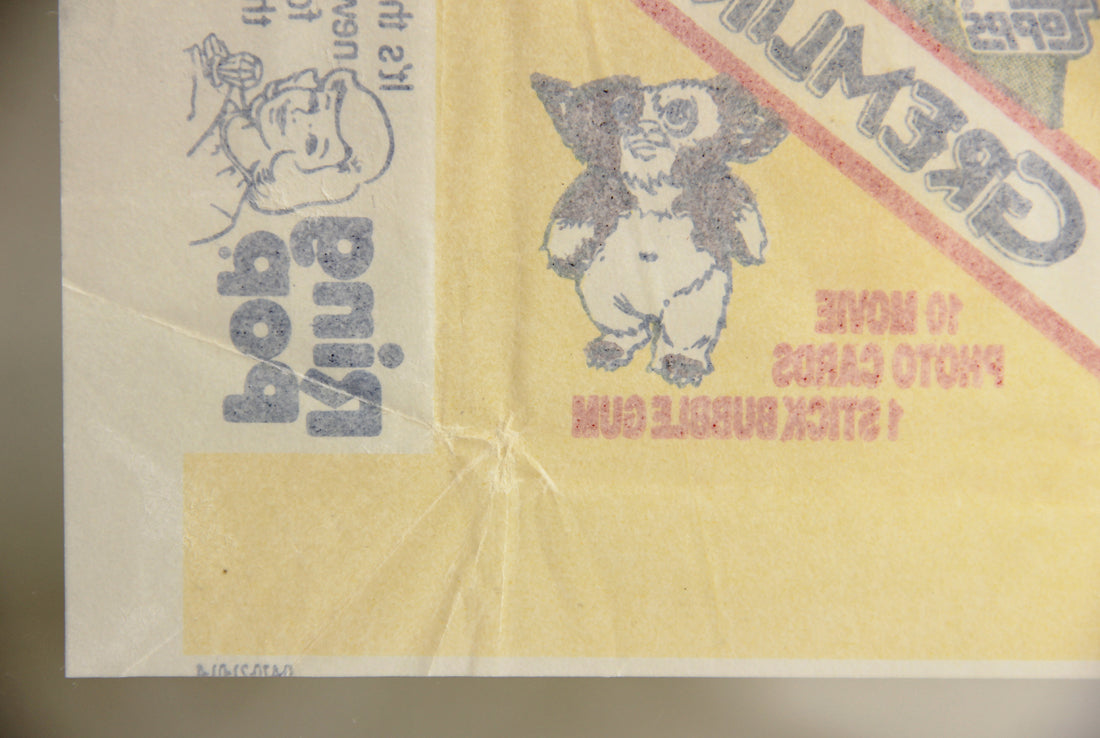 Gremlins 1984 Trading Card Wax Wrapper V-3 Ring Pop Add Variant ENG Topps L021545