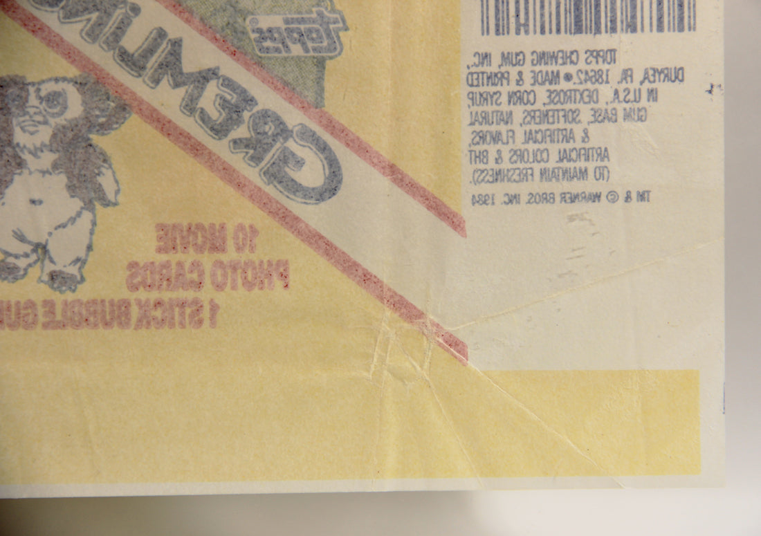 Gremlins 1984 Trading Card Wax Wrapper V-3 Ring Pop Add Variant ENG Topps L021545