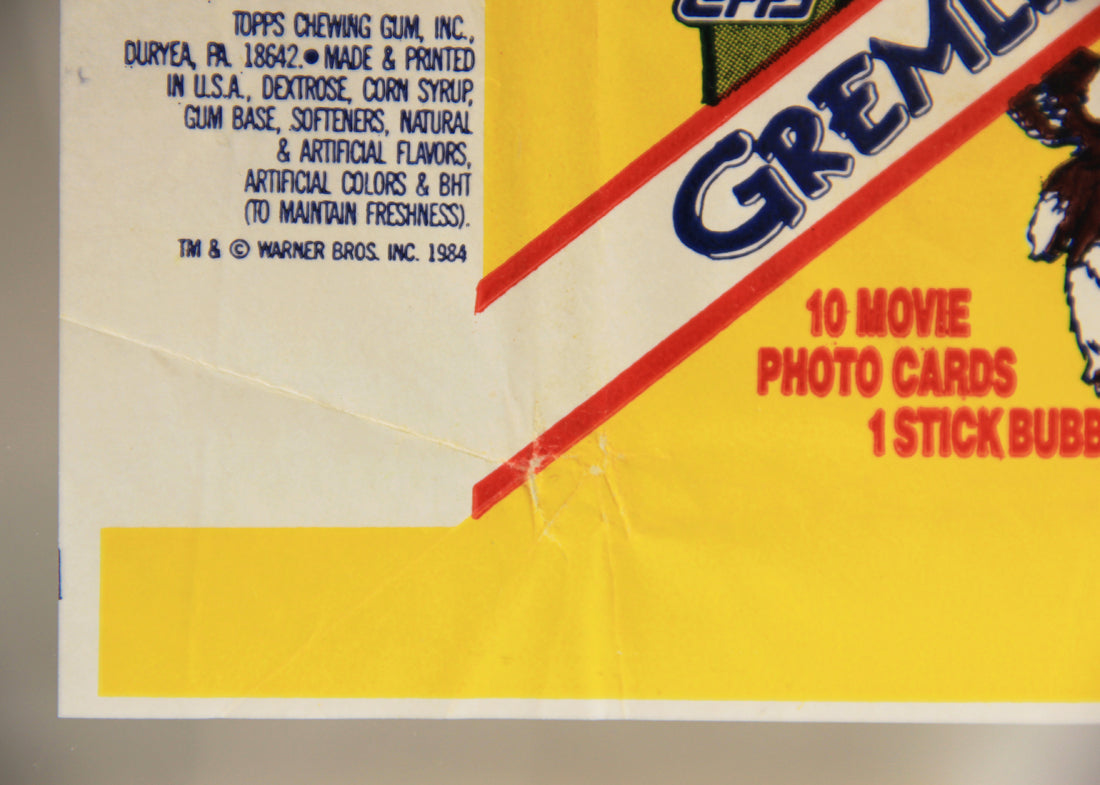 Gremlins 1984 Trading Card Wax Wrapper V-3 Ring Pop Add Variant ENG Topps L021545