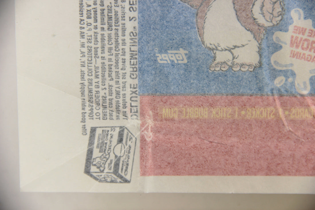 Gremlins 2 The New Batch 1990 Trading Card Wax Wrapper - Gizmo - ENG Topps L021546