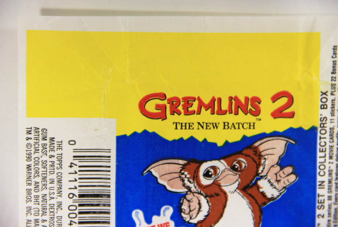 Gremlins 2 The New Batch 1990 Trading Card Wax Wrapper - Gizmo - ENG Topps L021546