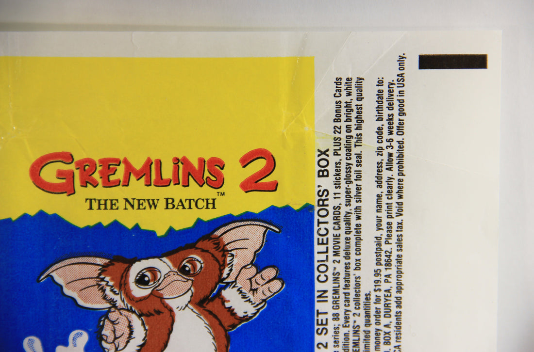 Gremlins 2 The New Batch 1990 Trading Card Wax Wrapper - Gizmo - ENG Topps L021546