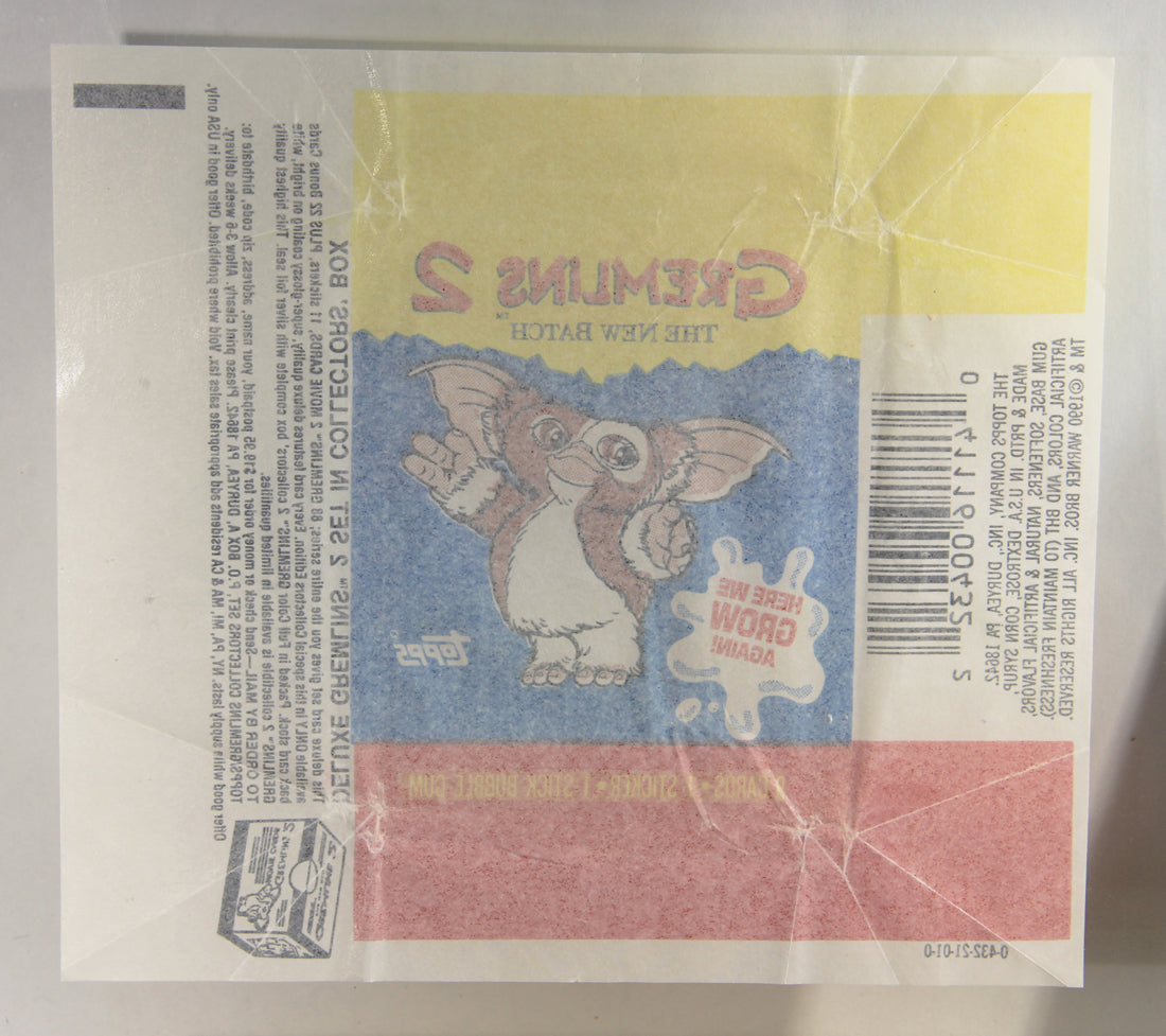 Gremlins 2 The New Batch 1990 Trading Card Wax Wrapper - Gizmo - ENG Topps L021546