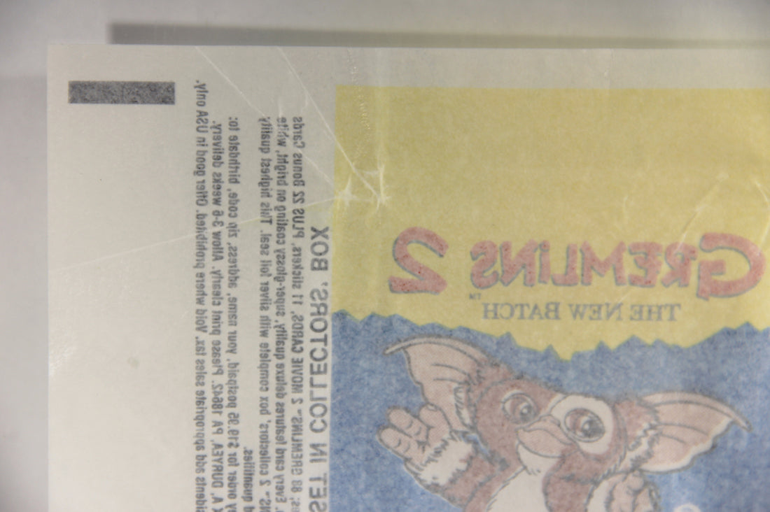 Gremlins 2 The New Batch 1990 Trading Card Wax Wrapper - Gizmo - ENG Topps L021546