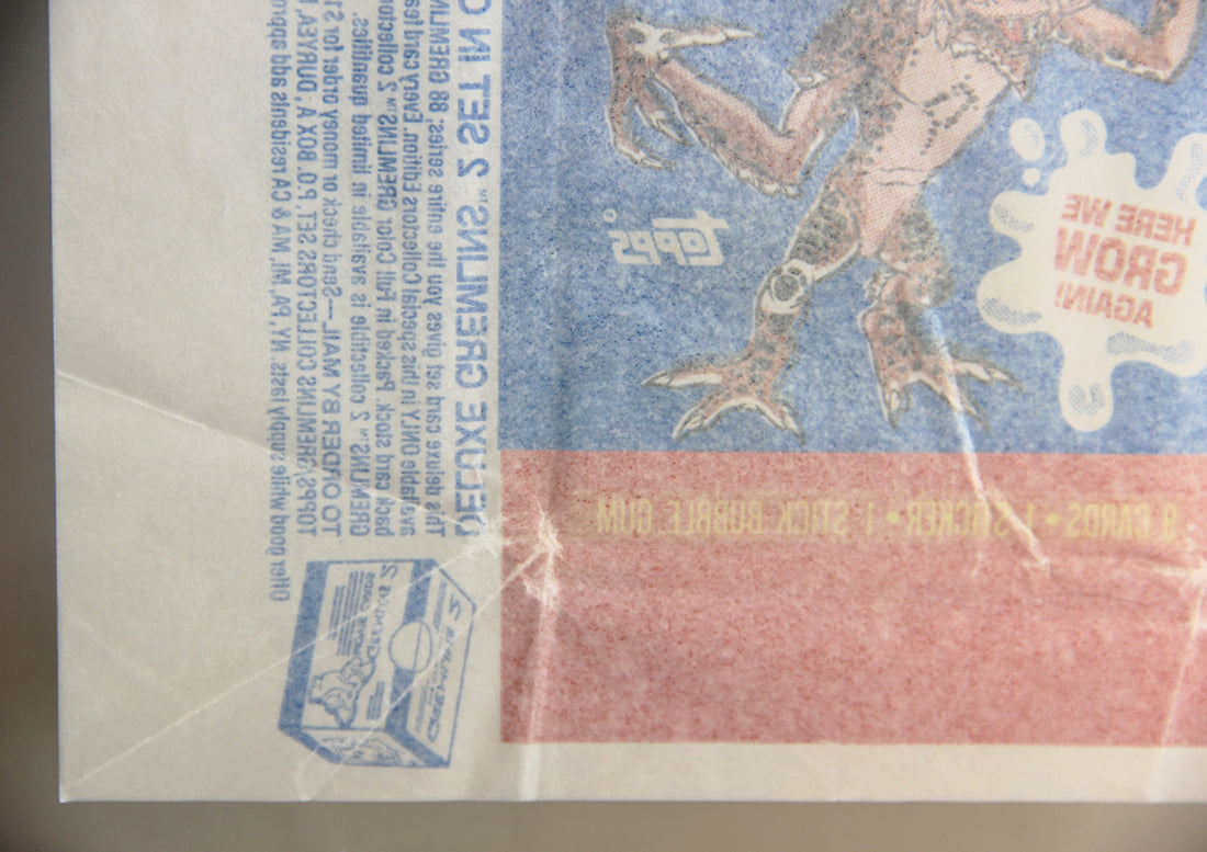 Gremlins 2 The New Batch 1990 Trading Card Wax Wrapper - Stripe - ENG Topps L021547