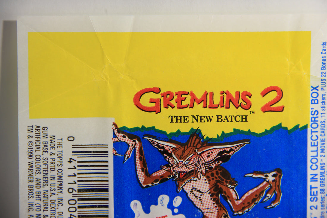 Gremlins 2 The New Batch 1990 Trading Card Wax Wrapper - Stripe - ENG Topps L021547