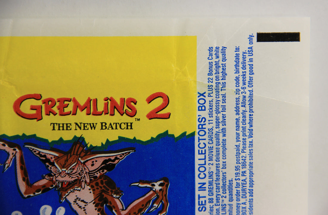 Gremlins 2 The New Batch 1990 Trading Card Wax Wrapper - Stripe - ENG Topps L021547