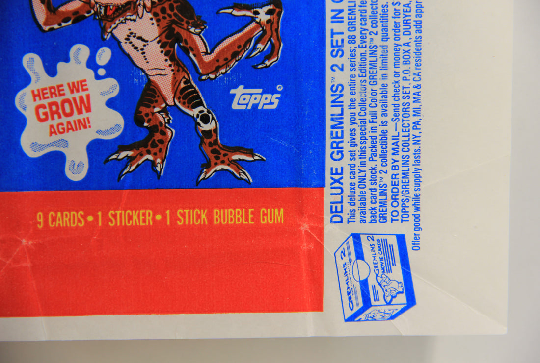 Gremlins 2 The New Batch 1990 Trading Card Wax Wrapper - Stripe - ENG Topps L021547