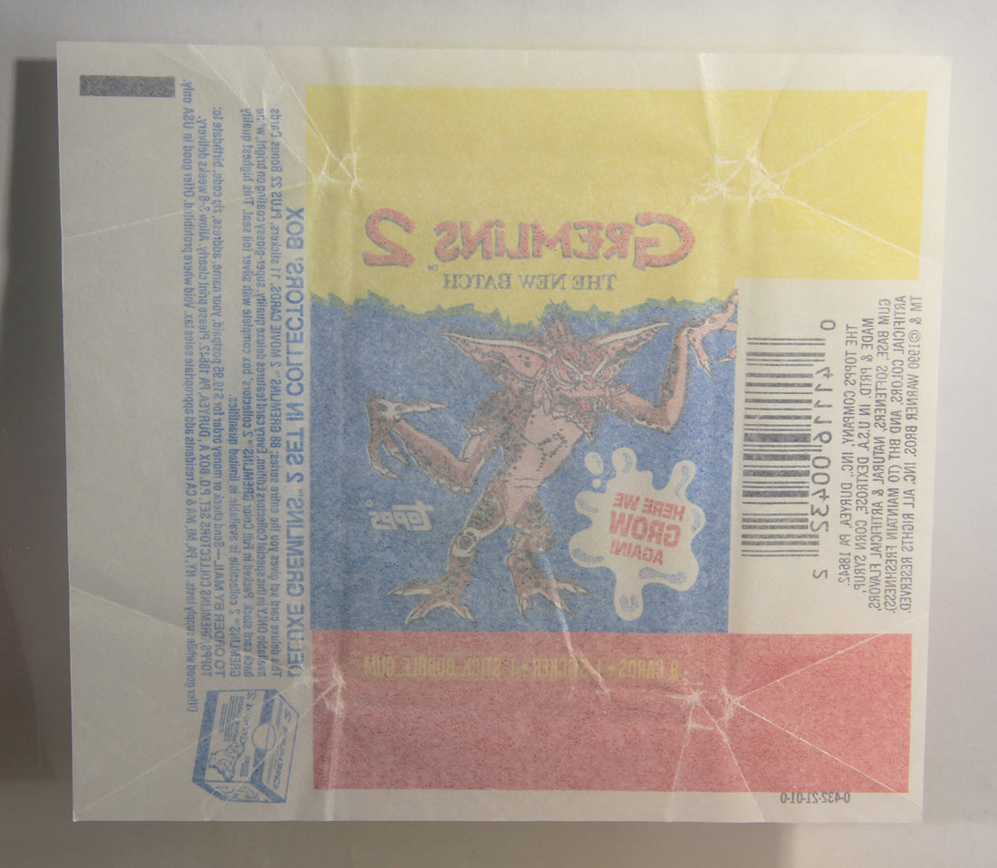 Gremlins 2 The New Batch 1990 Trading Card Wax Wrapper - Stripe - ENG Topps L021547
