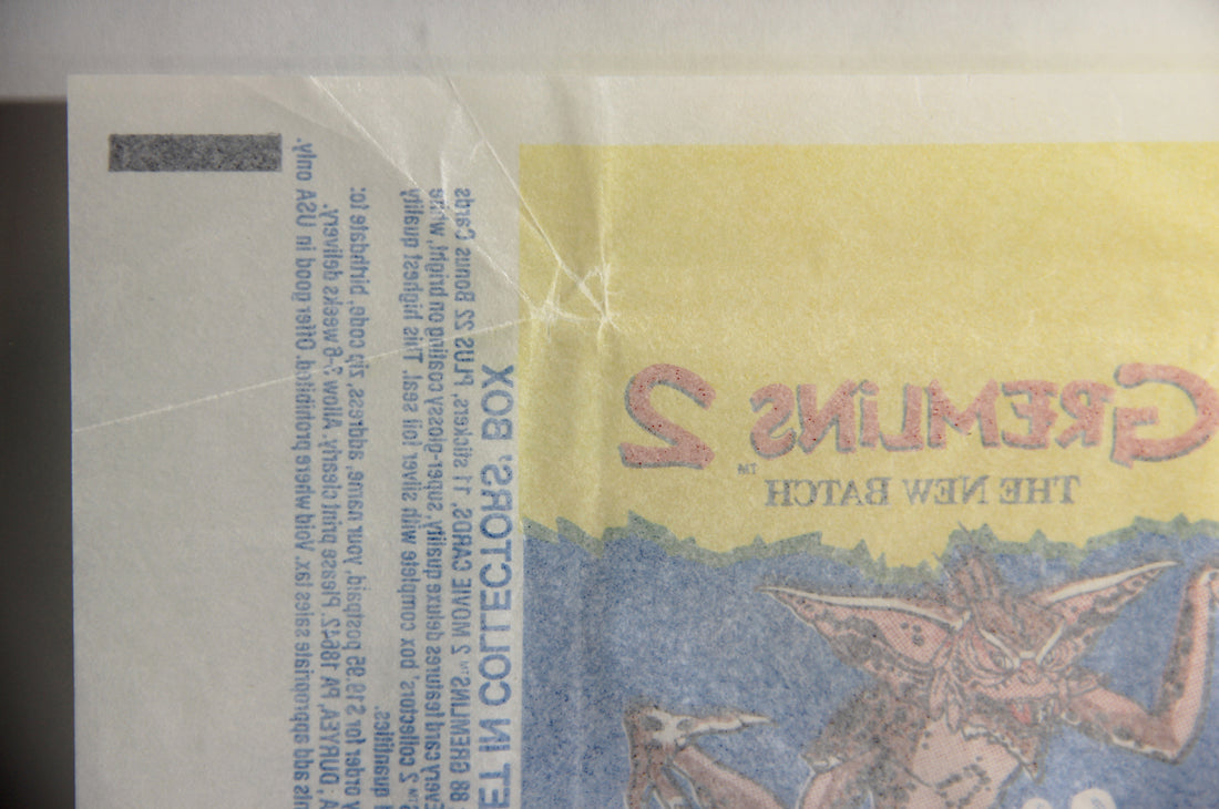 Gremlins 2 The New Batch 1990 Trading Card Wax Wrapper - Stripe - ENG Topps L021547