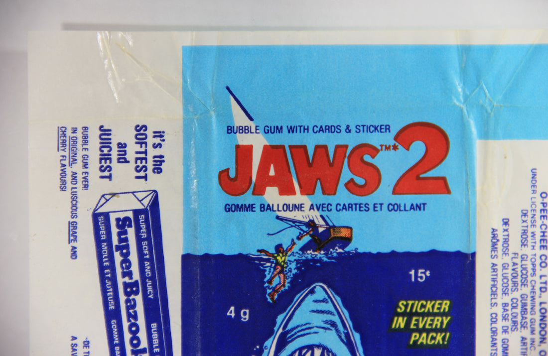 Jaws 2 - 1978 Trading Card Wax Wrapper FR-ENG O-Pee-Chee L021548