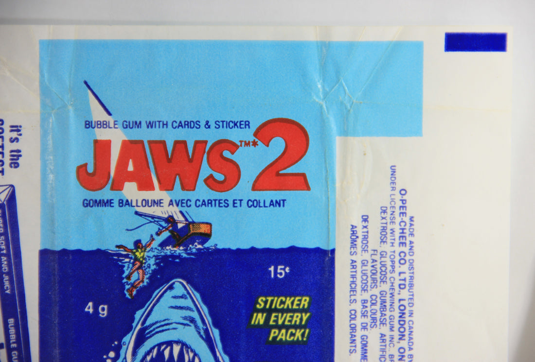 Jaws 2 - 1978 Trading Card Wax Wrapper FR-ENG O-Pee-Chee L021548