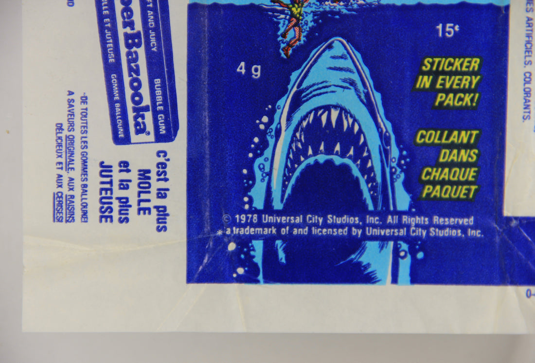 Jaws 2 - 1978 Trading Card Wax Wrapper FR-ENG O-Pee-Chee L021548