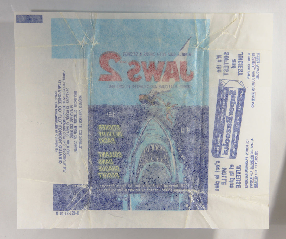 Jaws 2 - 1978 Trading Card Wax Wrapper FR-ENG O-Pee-Chee L021548