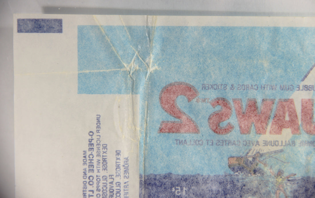 Jaws 2 - 1978 Trading Card Wax Wrapper FR-ENG O-Pee-Chee L021548