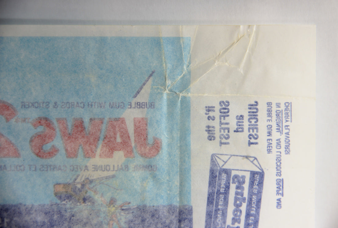 Jaws 2 - 1978 Trading Card Wax Wrapper FR-ENG O-Pee-Chee L021548