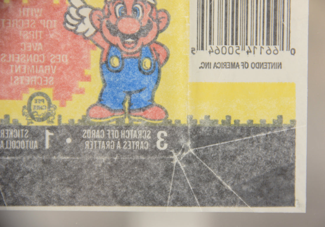 Nintendo Super Mario Bros 1989 Trading Card Wax Wrapper Mario O-Pee-Chee L021549