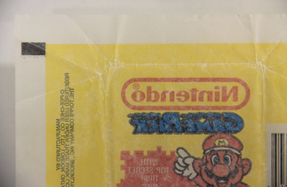 Nintendo Super Mario Bros 1989 Trading Card Wax Wrapper Mario O-Pee-Chee L021549