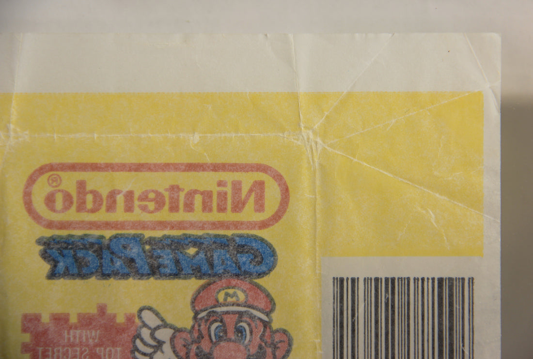 Nintendo Super Mario Bros 1989 Trading Card Wax Wrapper Mario O-Pee-Chee L021549