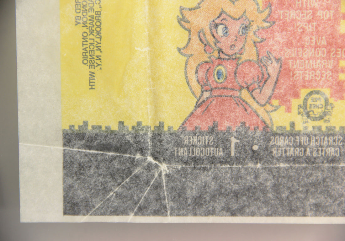 Nintendo Super Mario Bros 1989 Trading Card Wax Wrapper Princess Peach OPC L021550
