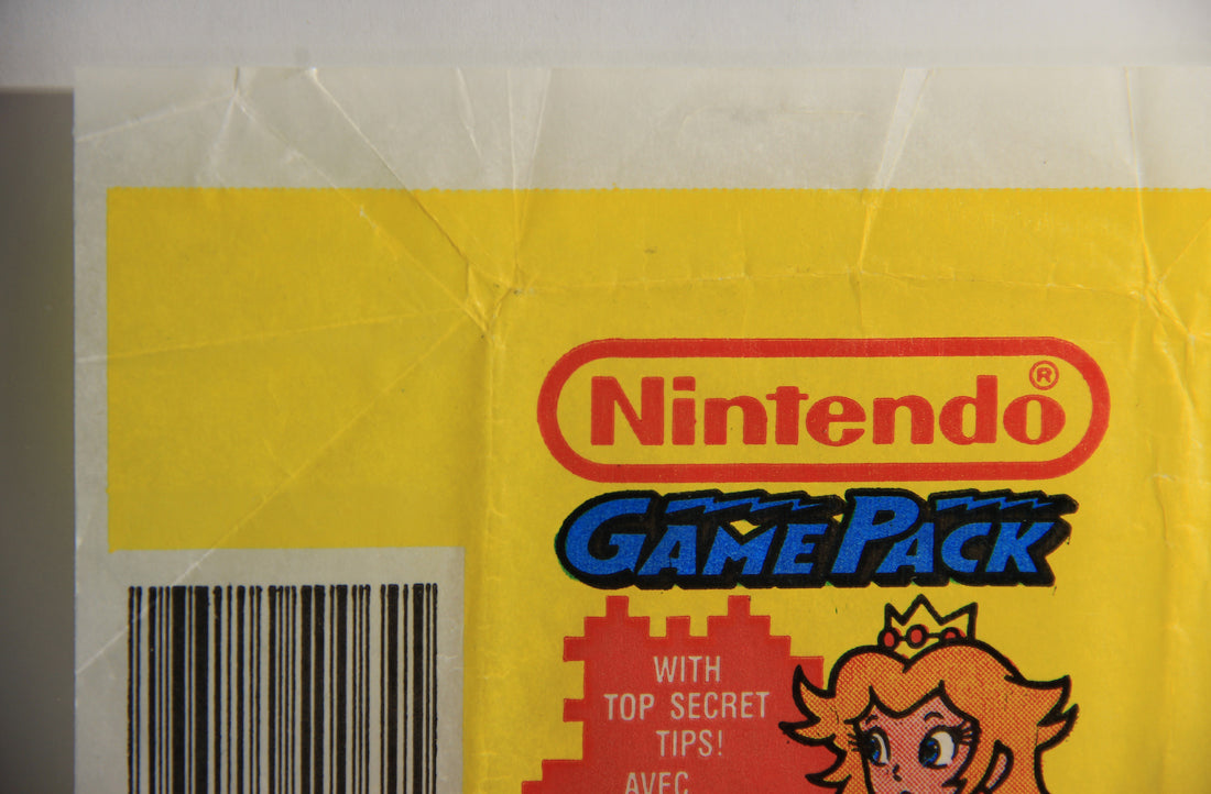 Nintendo Super Mario Bros 1989 Trading Card Wax Wrapper Princess Peach OPC L021550