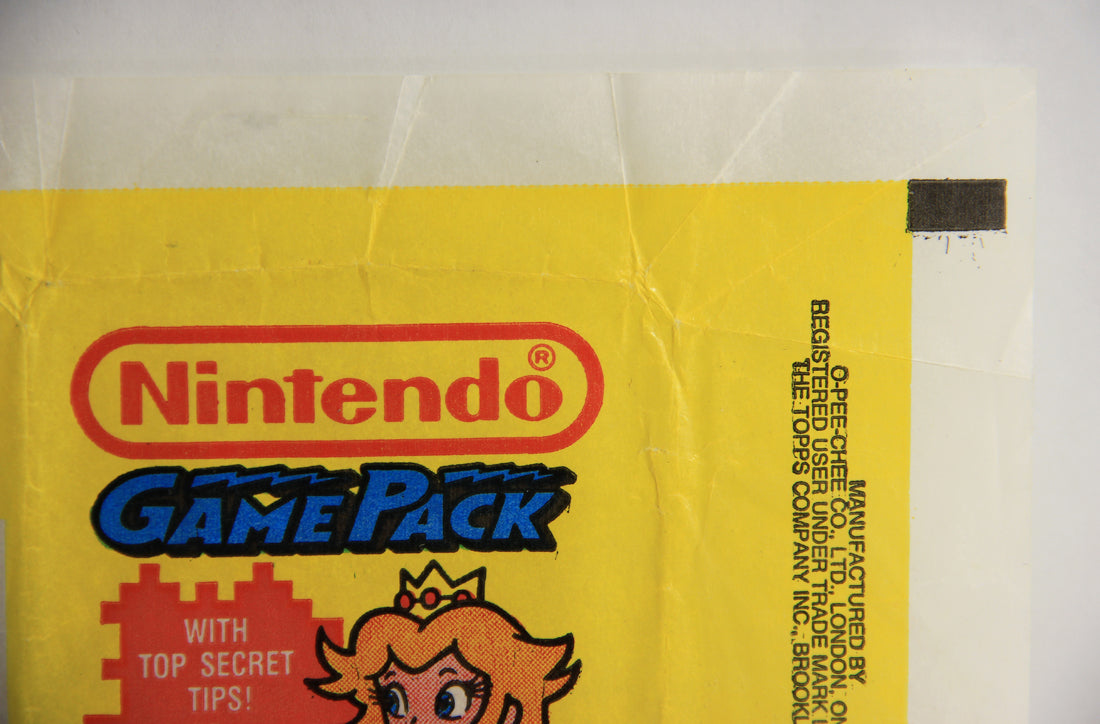 Nintendo Super Mario Bros 1989 Trading Card Wax Wrapper Princess Peach OPC L021550