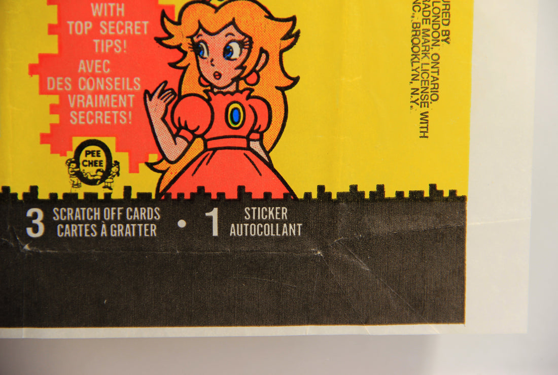 Nintendo Super Mario Bros 1989 Trading Card Wax Wrapper Princess Peach OPC L021550