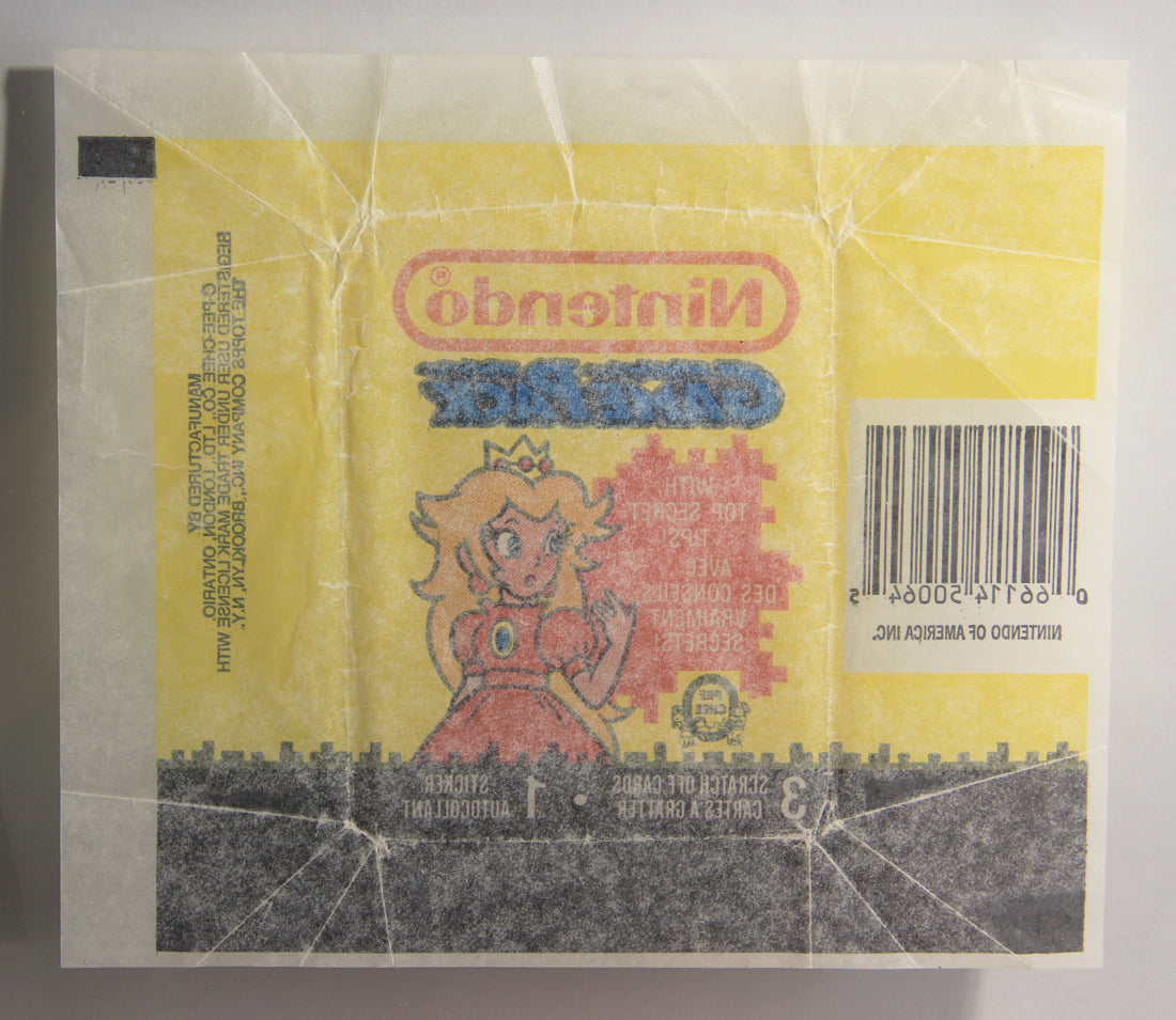 Nintendo Super Mario Bros 1989 Trading Card Wax Wrapper Princess Peach OPC L021550