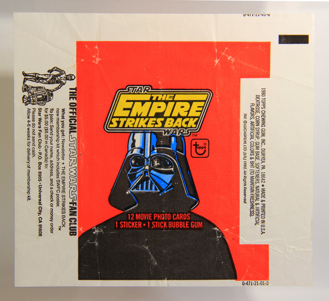 Star Wars Empire Strikes Back Trading Card Wax Wrapper 1st Series Red V-1 Topps L021551