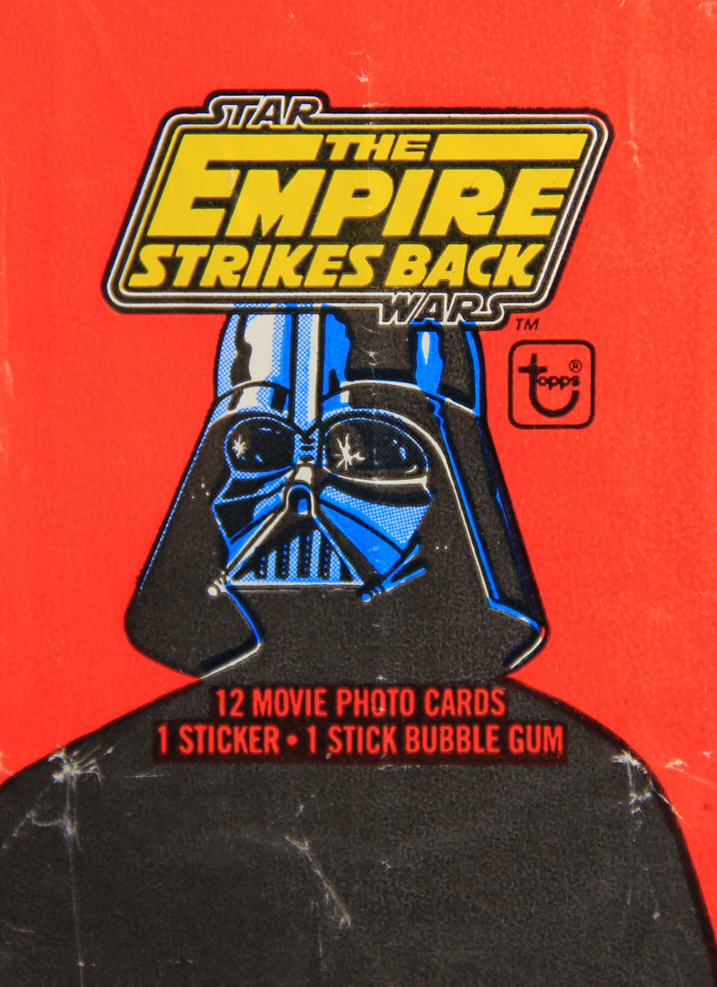 Star Wars Empire Strikes Back Trading Card Wax Wrapper 1st Series Red V-1 Topps L021551