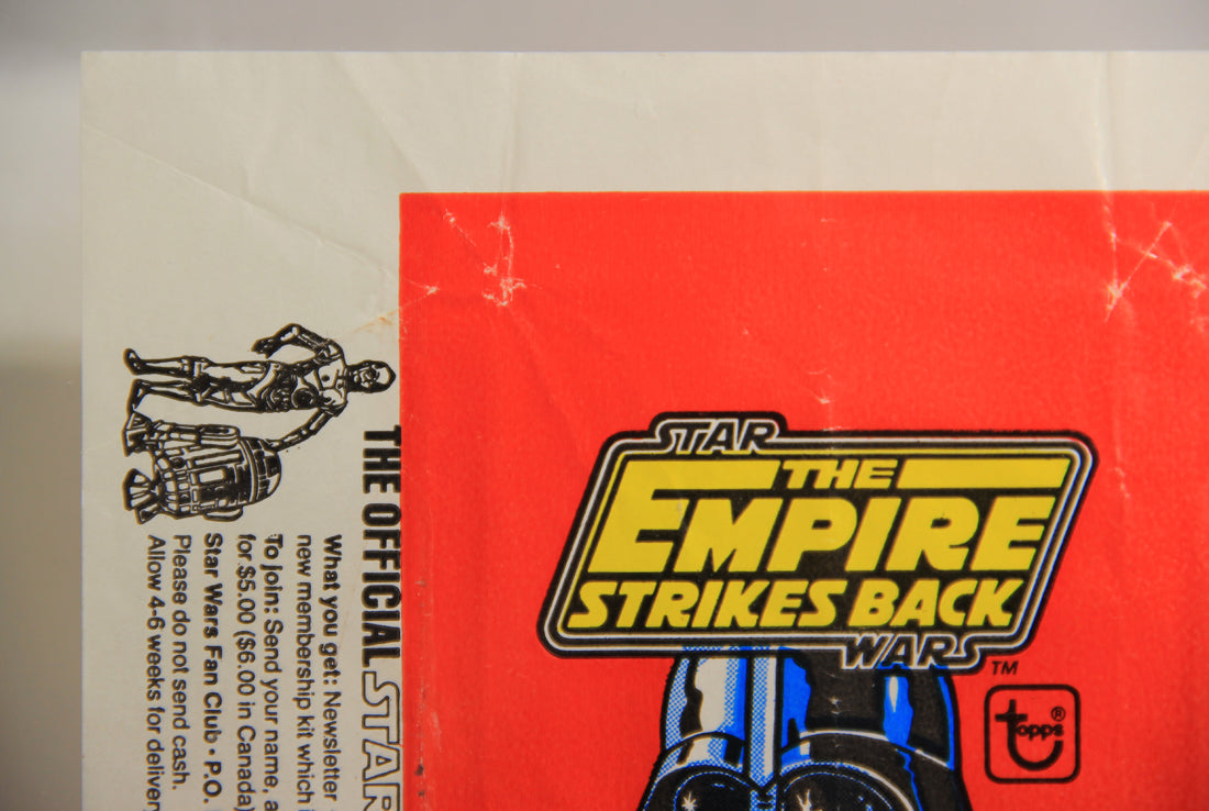 Star Wars Empire Strikes Back Trading Card Wax Wrapper 1st Series Red V-1 Topps L021551