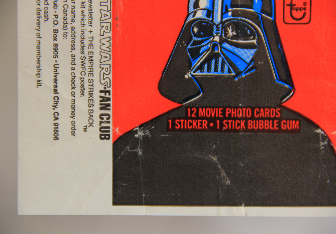 Star Wars Empire Strikes Back Trading Card Wax Wrapper 1st Series Red V-1 Topps L021551