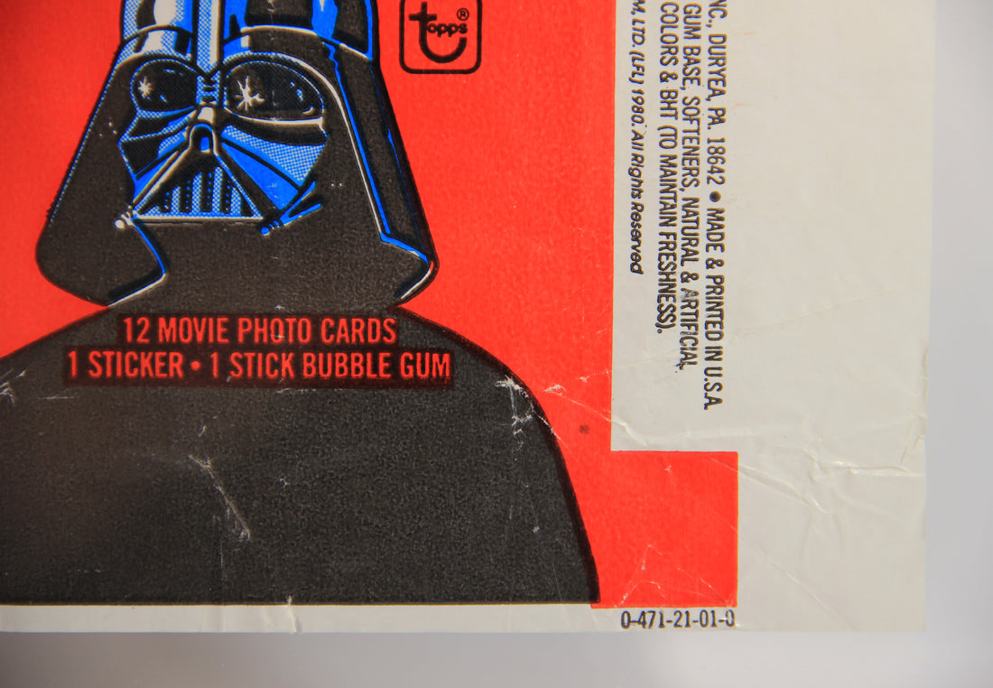 Star Wars Empire Strikes Back Trading Card Wax Wrapper 1st Series Red V-1 Topps L021551