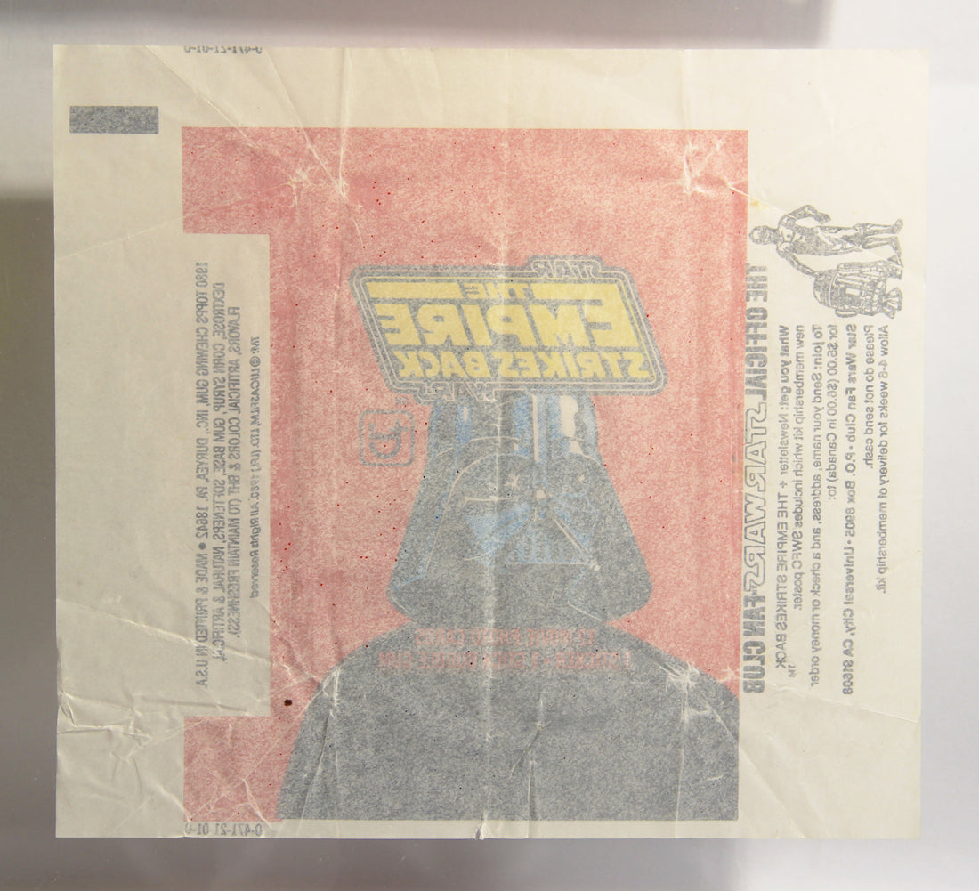 Star Wars Empire Strikes Back Trading Card Wax Wrapper 1st Series Red V-1 Topps L021551