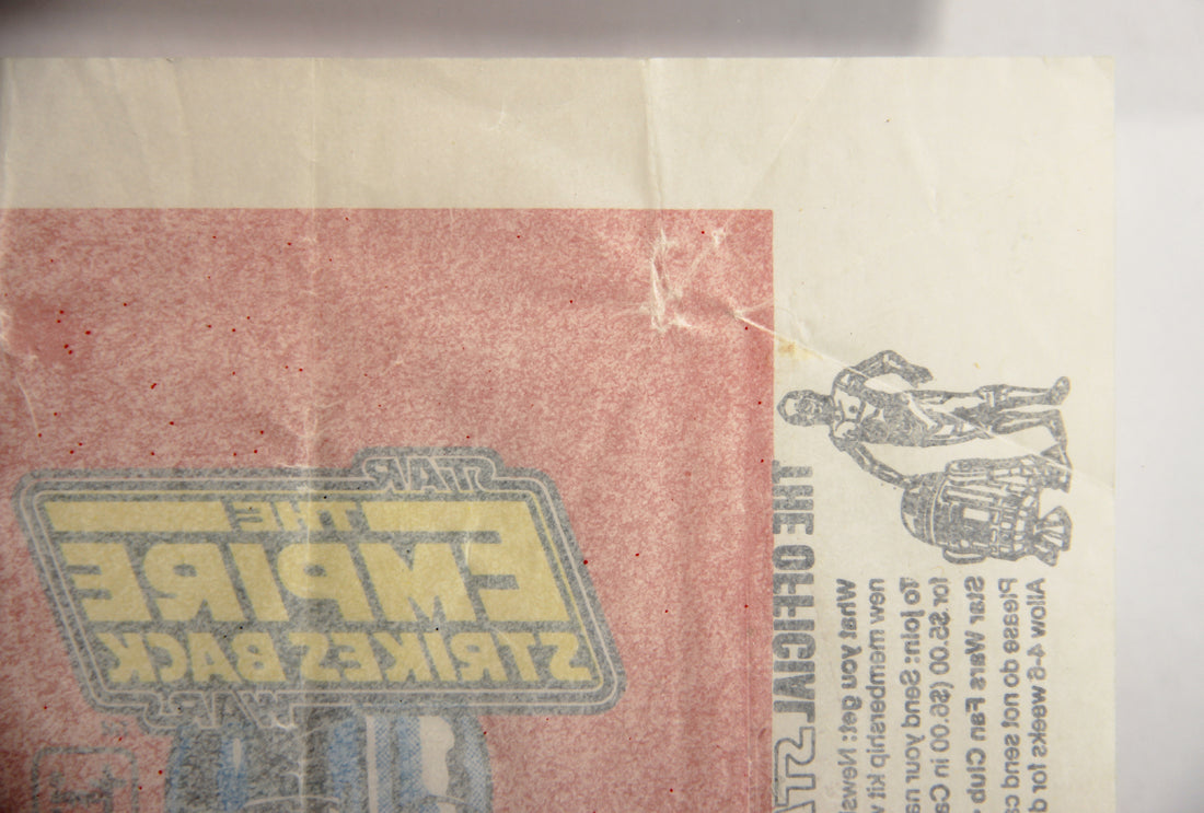 Star Wars Empire Strikes Back Trading Card Wax Wrapper 1st Series Red V-1 Topps L021551