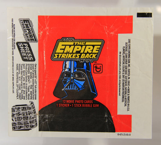 Star Wars Empire Strikes Back Trading Card Wax Wrapper 1st Series Red V-2 Topps L021552