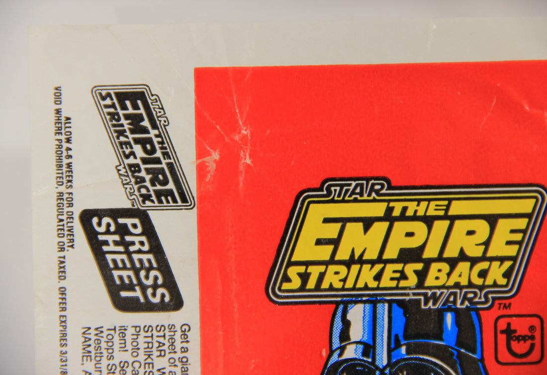 Star Wars Empire Strikes Back Trading Card Wax Wrapper 1st Series Red V-2 Topps L021552