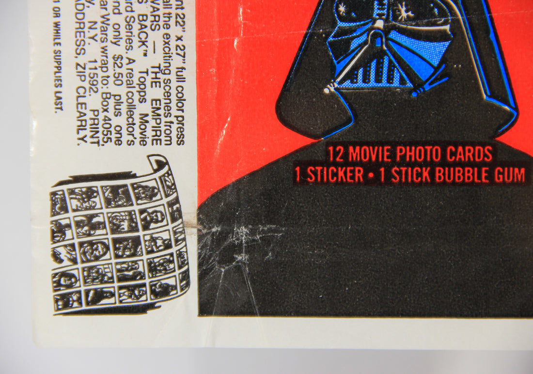 Star Wars Empire Strikes Back Trading Card Wax Wrapper 1st Series Red V-2 Topps L021552
