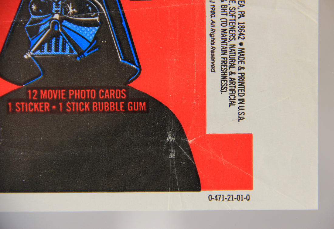 Star Wars Empire Strikes Back Trading Card Wax Wrapper 1st Series Red V-2 Topps L021552
