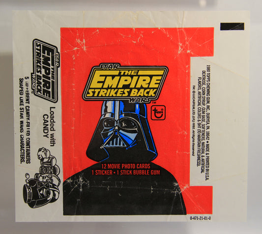 Star Wars Empire Strikes Back Trading Card Wax Wrapper 1st Series Red V-3 Topps L021553