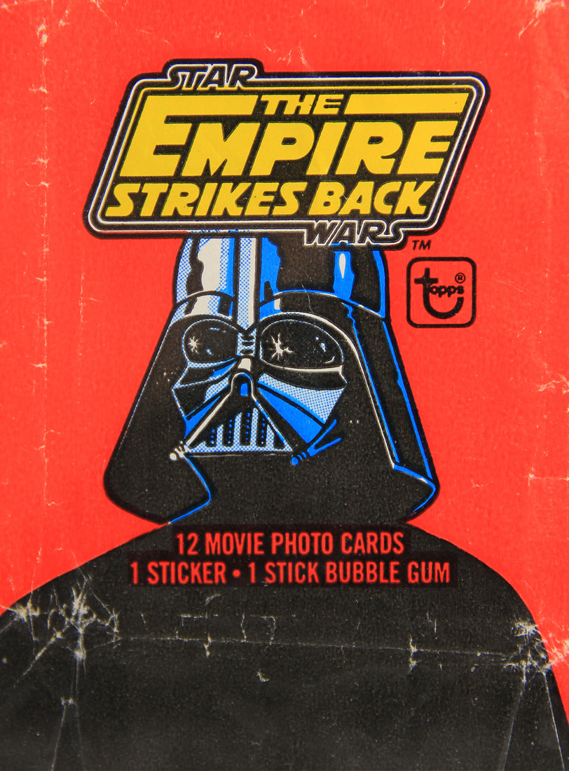 Star Wars Empire Strikes Back Trading Card Wax Wrapper 1st Series Red V-3 Topps L021553