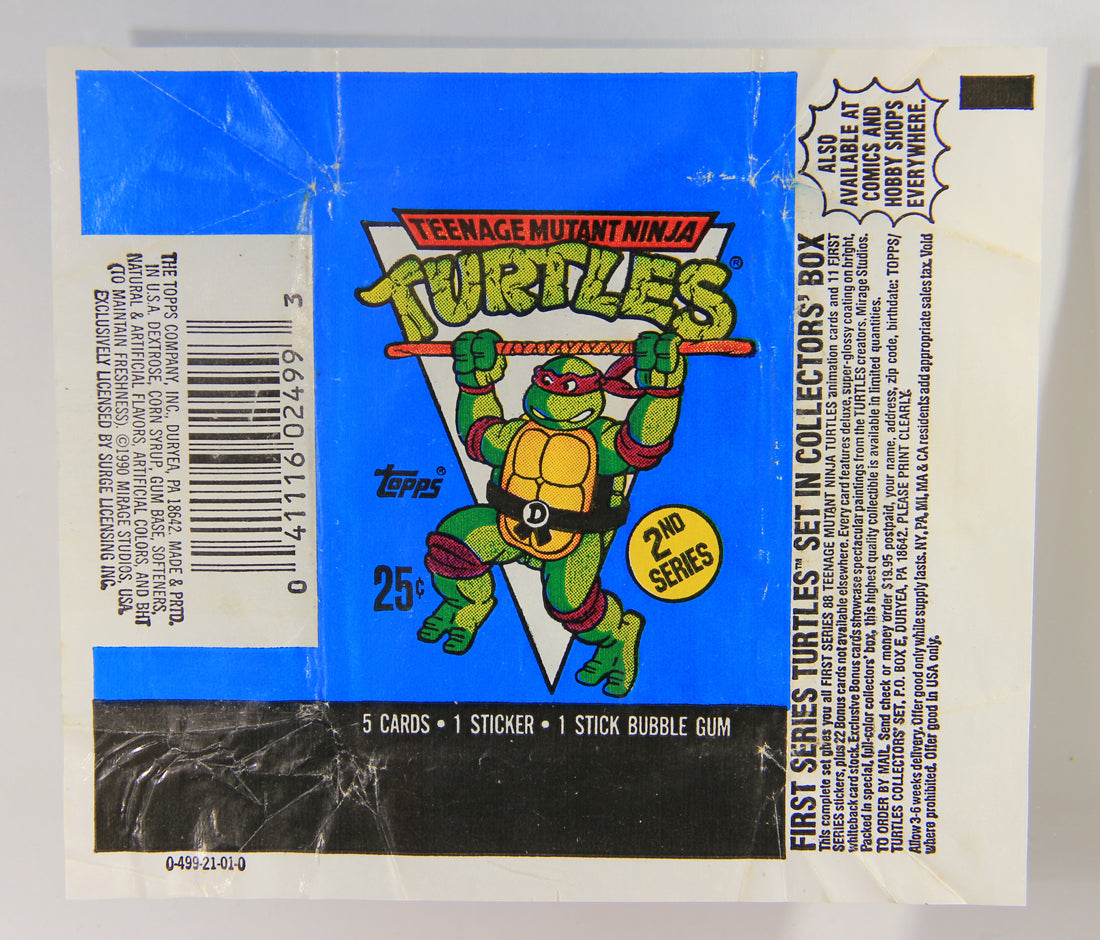Teenage Mutant Ninja Turtles 2nd Series Trading Card 1989 Wax Wrapper Topps L021554