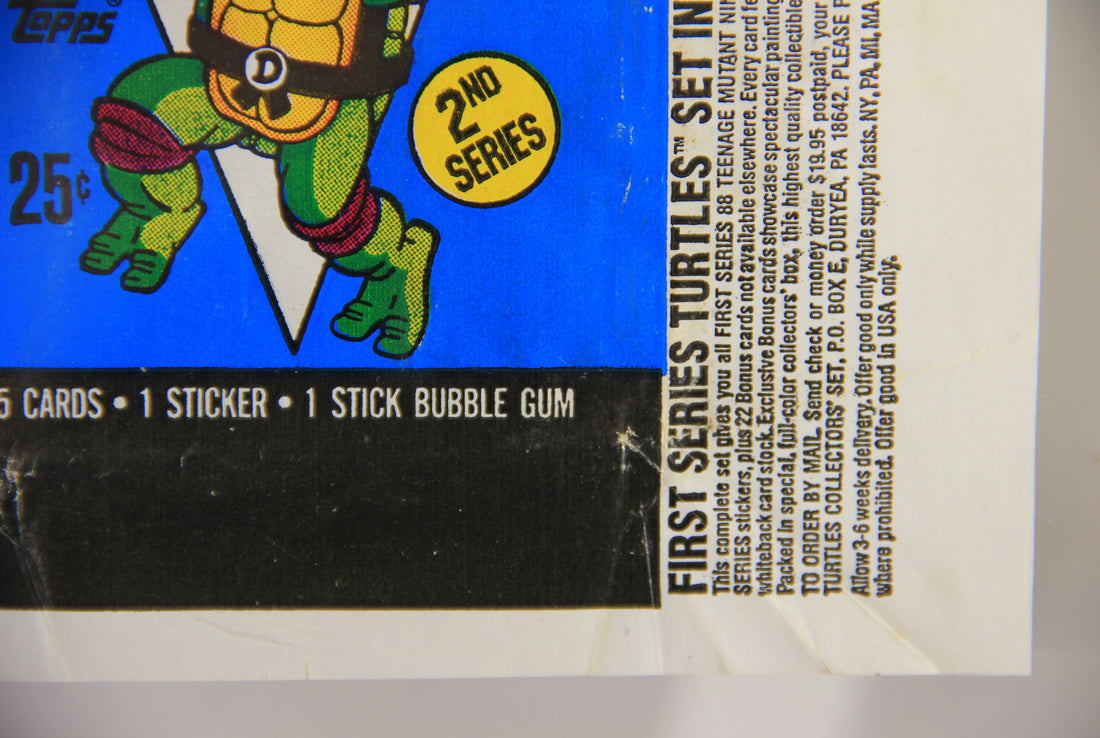 Teenage Mutant Ninja Turtles 2nd Series Trading Card 1989 Wax Wrapper Topps L021554