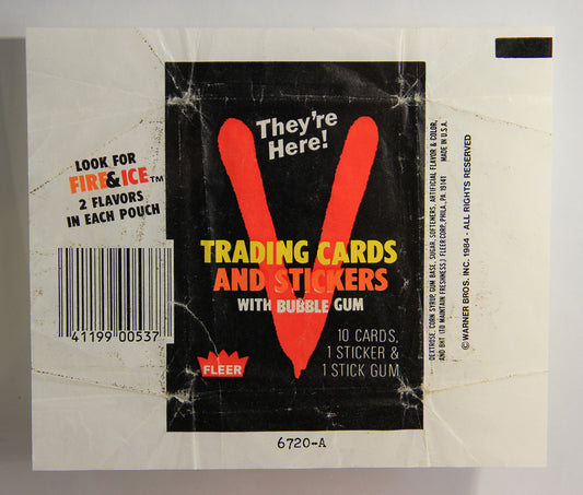 V Series 1984 TV Trading Card Wax Wrapper ENG Fleer L021555