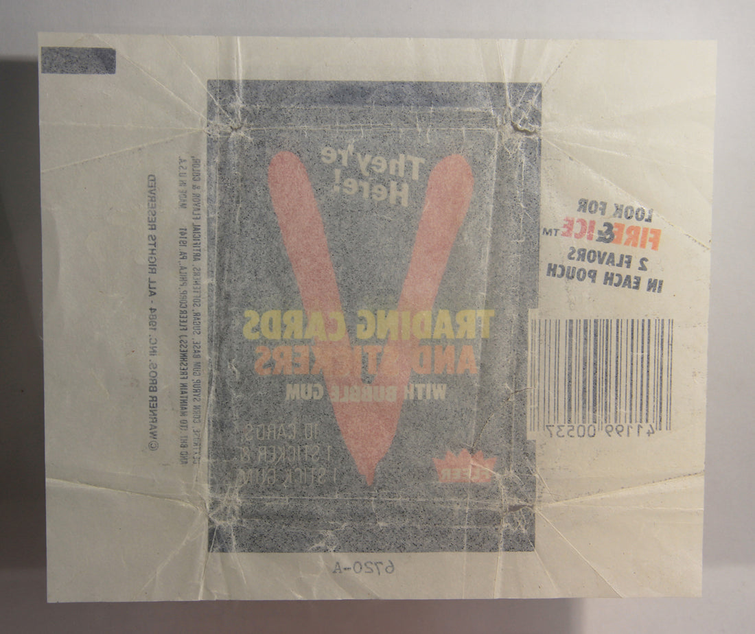 V Series 1984 TV Trading Card Wax Wrapper ENG Fleer L021555